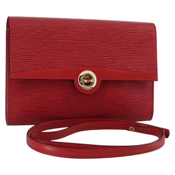 LOUIS VUITTON Epi Pochette Arche Shoulder Bag Red M52577 LV Auth 111418